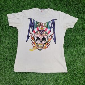 Uniqlo Muchollica Skull Shirt Womens Small 19x26 Summer 2007
